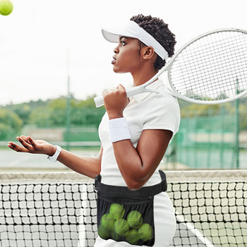 Ρυθμιζόμενη θήκη για μπάλα τένις, ρυθμιζόμενη τσάντα μέσης τένις, αδιάβροχη τσάντα Oxford, υφασμάτινο πλέγμα για μπάλα, τσάντα κράτησης