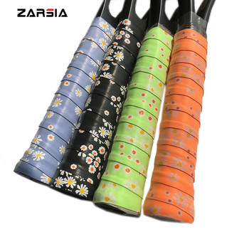 6 бр. ZARSIA Perfume Tennis Overgrips супер лепкави ръкохватки за тенис ракети с печат Дейзи Бадминтон ръкохватки