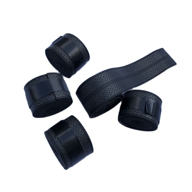 10 τμχ Μαύρη λαβή τένις με σημείο πίεσης, Αντιολισθητικές λαβές μπάντμιντον, λαβές ρακέτας τένις