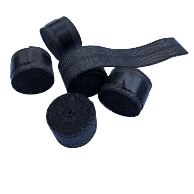 10 τμχ Μαύρη λαβή τένις με σημείο πίεσης, Αντιολισθητικές λαβές μπάντμιντον, λαβές ρακέτας τένις