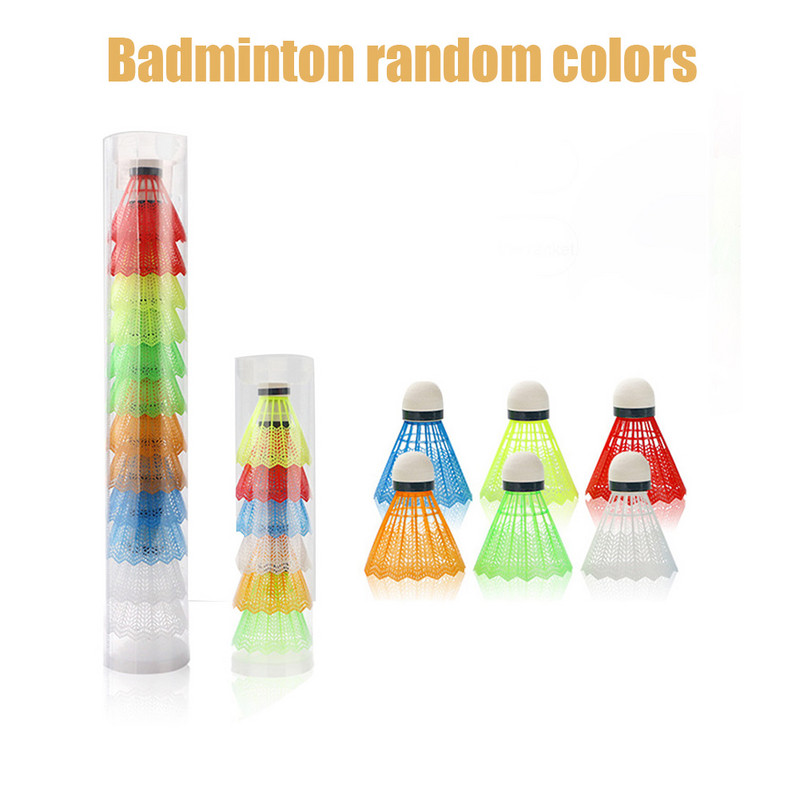 Beltéri, kültéri kezdőknek, hordozható műanyag tornaterem sportedzés dobozos versennyel tollaslabda, tartós színes tollaslabda