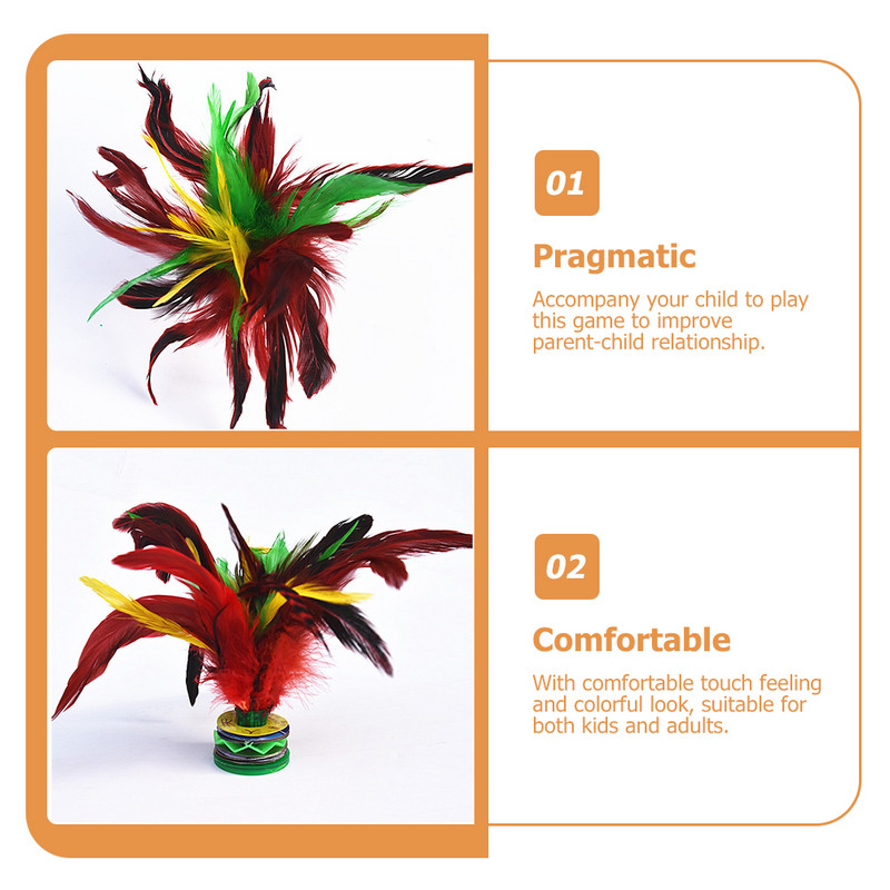 2db játékok gyerekeknek szabadidős játékok kínai Jianzi kick tollaslabdák csirke- tollaslabdák edzéshez szabadtéri játékhoz