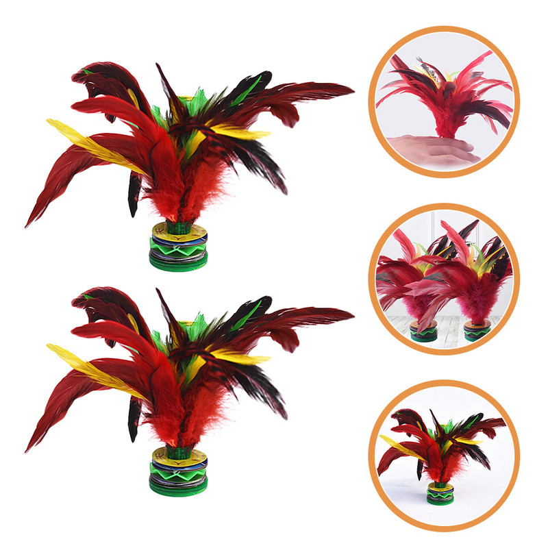 2db játékok gyerekeknek szabadidős játékok kínai Jianzi kick tollaslabdák csirke- tollaslabdák edzéshez szabadtéri játékhoz