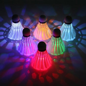 3бр. Светещи бадминтон, креативни, цветни, LED светлинни волани, топки за бадминтон, спорт на открито, патица