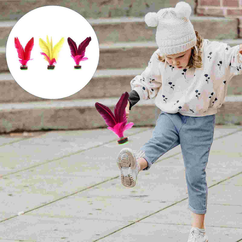 3 tk õues treeniv mäng Hiina Jianzi löök Mängumängud Naljakad sulgpead löövad