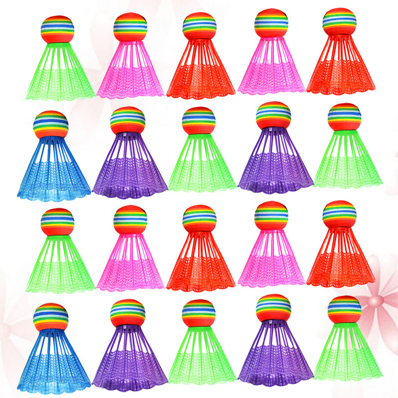 20 tk. Higikostüüm Õhksulgpallisüstik Birdies Shuttlecock Kid sulgpalli Shuttlecocki komplekt sulgpallilapsele