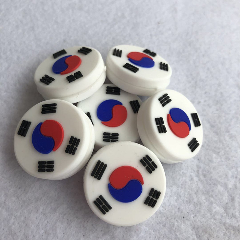 5db ÚJ Dél-Korea KR Flag Teniszütő lengéscsillapító a Teniszütő rezgéscsillapítói raqueta
