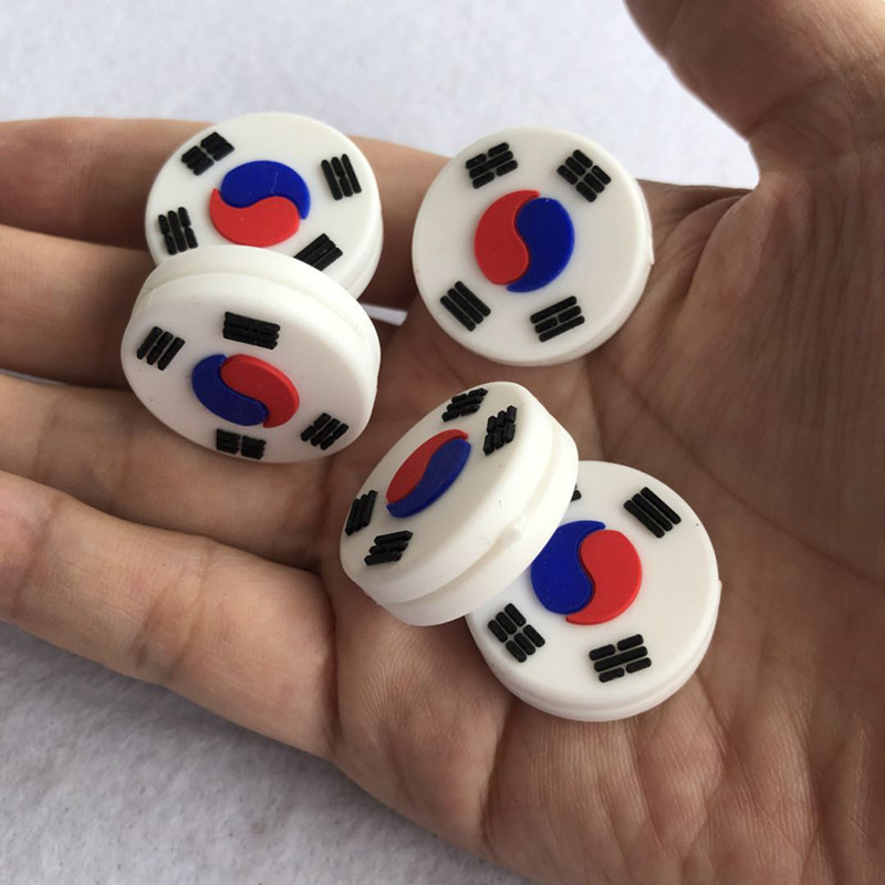 5db ÚJ Dél-Korea KR Flag Teniszütő lengéscsillapító a Teniszütő rezgéscsillapítói raqueta