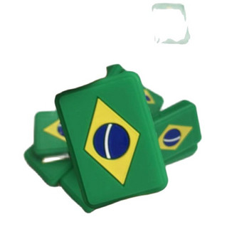 5 τμχ ΝΕΟ Αποσβεστήρας κραδασμών ρακέτας τένις Flag Βραζιλίας για μείωση κραδασμών ρακέτας ρακέτας