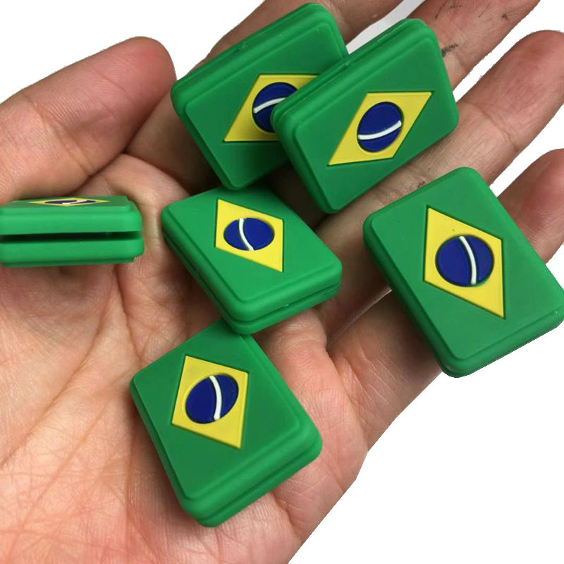 5 τμχ ΝΕΟ Αποσβεστήρας κραδασμών ρακέτας τένις Flag Βραζιλίας για μείωση κραδασμών ρακέτας ρακέτας