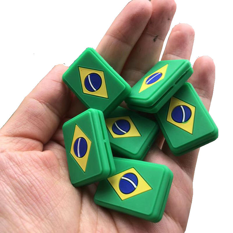 5 τμχ ΝΕΟ Αποσβεστήρας κραδασμών ρακέτας τένις Flag Βραζιλίας για μείωση κραδασμών ρακέτας ρακέτας