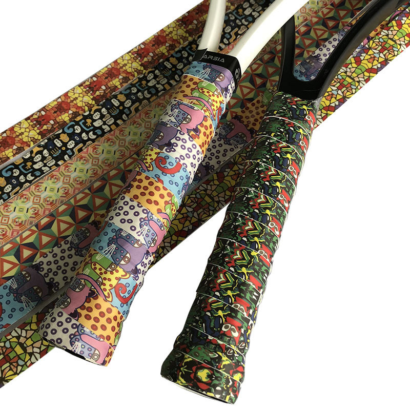 1 db kiskereskedelmi teniszütő fogantyúk Tacky Feel tollaslabda ütő fogantyúk teniszütő izzadságszalagok felszívódó borítások szalag markolat 0,6 mm