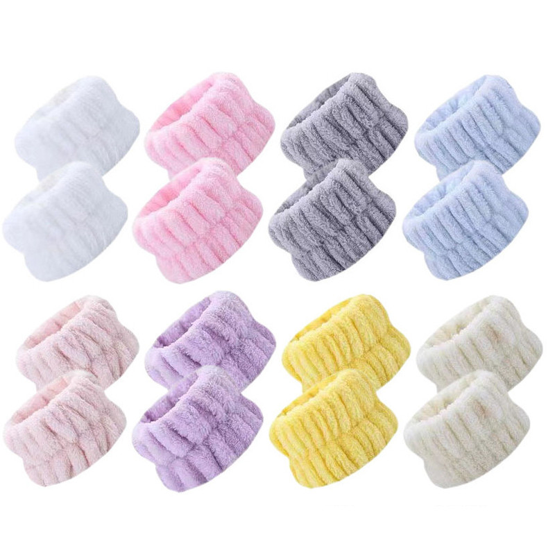 Brățară sport de pluș Absoarbe transpirația Flanel Spălarea feței Cureaua pentru încheietura mâinii Brățară impermeabilă pentru spălarea mâinilor Articole pentru exerciții în aer liber XPY