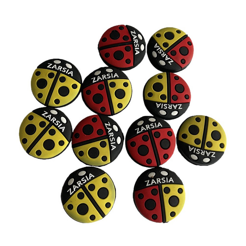 2db kiskereskedelmi új rajzfilm teniszütő rezgéscsillapítók szilikon katica rezgéscsillapító teniszütő lengéscsillapító