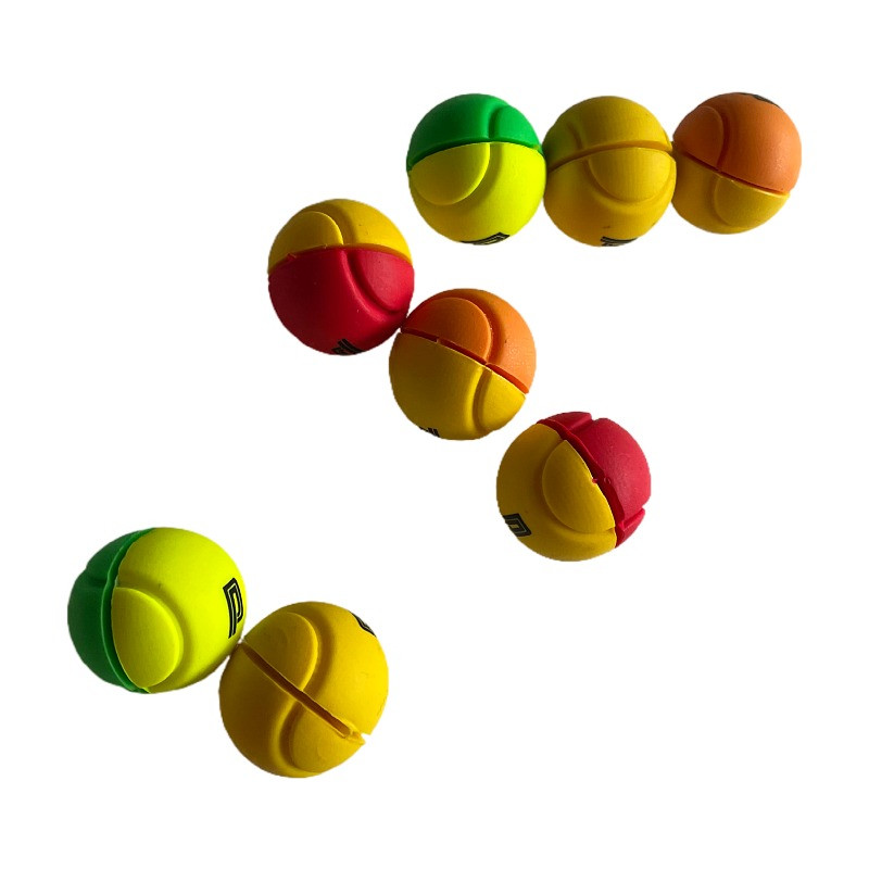 4 DB Kiskereskedelmi Labdák Tervek Teniszütő rezgéscsillapítók Szilikon ÚJ Teniszütő lengéscsillapító