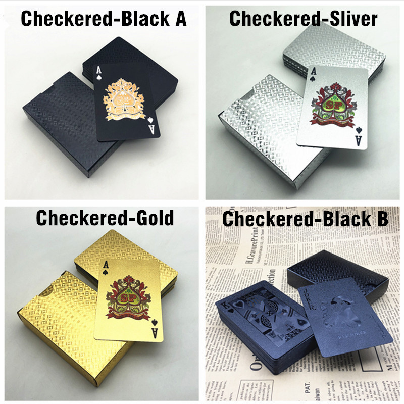 Műanyag játékkártyák Vízálló pókerkártyák Klasszikus ajándék otthoni társasjáték L711