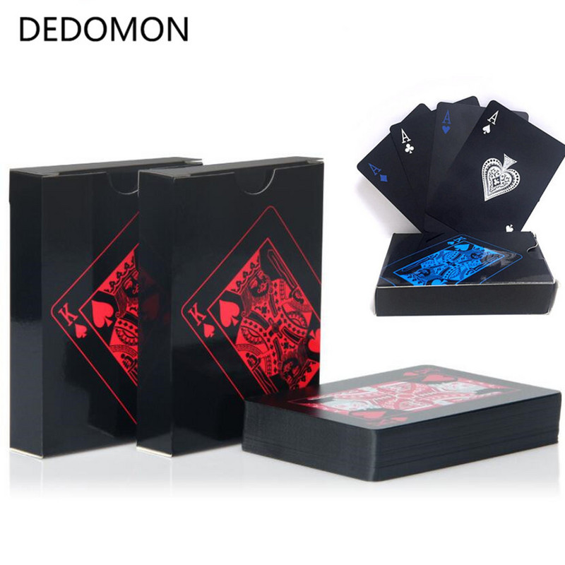 24K Arany Játékkártyák Pókerjáték Pakli Arany Fóliás Pókerkészlet Műanyag Varázskártya Vízálló Kártyák Magic Water Gift Collection