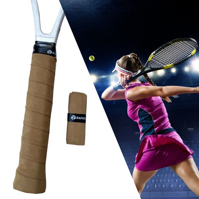 Shock-proof Sweat Absorption Badminton Squash Imitation Cowhide Racquet Handle Grip Tennis Racket Inner Overgrip