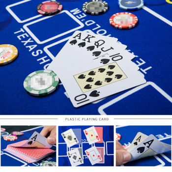 Висококачествени пластмасови покер игри с карти Водоустойчиви и тъпи полски карти за игра Развлечение Настолни игри покер карти