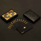 Kolju 24k Kuld Mängukaardipokker Kuldfoolium Baccarat Texas pokkerikaardid Meelelahutus Kulumiskindel lauamäng Maagilised trikid