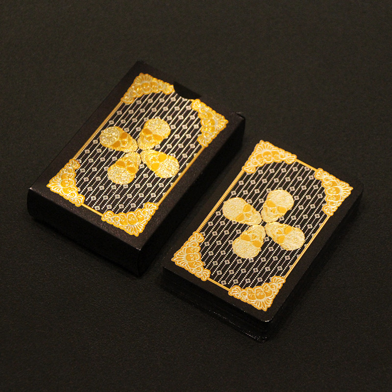 Kolju 24k Kuld Mängukaardipokker Kuldfoolium Baccarat Texas pokkerikaardid Meelelahutus Kulumiskindel lauamäng Maagilised trikid