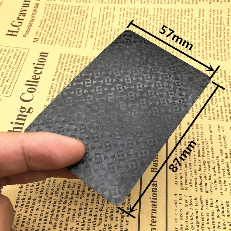 Új 1 pakli műanyag póker vízálló fekete arany játékkártyák utazási családi játék ajándék L474