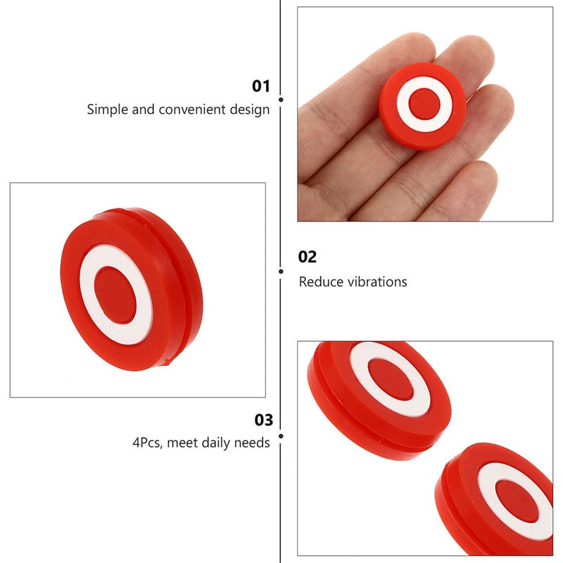 6 tk tennisereketi amortisaator punased tennisepallid kohandatud tennisereketi summutav reketi amortisaator silikageelist reketi amortisaator