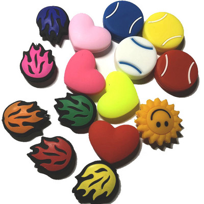 10 ΤΕΜ Πλαίσιο καρδιάς ρακέτα τένις ήλιος αποσβεστήρες κραδασμών κινούμενα σχέδια ρακέτα τένις Animas