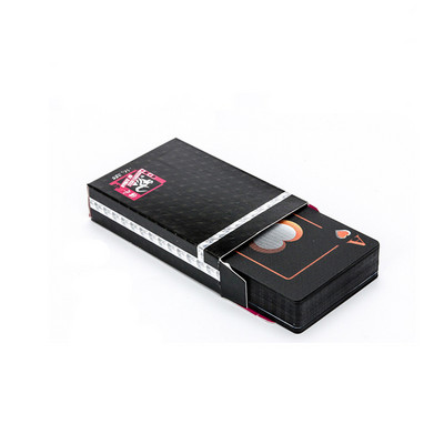 Σετ 55 καρτών Μαύρα πλαστικά τραπουλόχαρτα Black Elf Poker Κάρτες πόκερ διασημοτήτων Αδιάβροχο χαρτί παιχνιδιού ή μεταλλικό κουτί