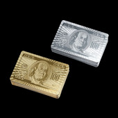 Αδιάβροχο χρυσό 24 καρατίων Πλαστικό παιχνίδι πόκερ Πακέτο πόκερ με φύλλο αλουμινίου μαγικών καρτών Συλλογή δώρων με κάρτες Επιτραπέζιο παιχνίδι τυχερών παιχνιδιών