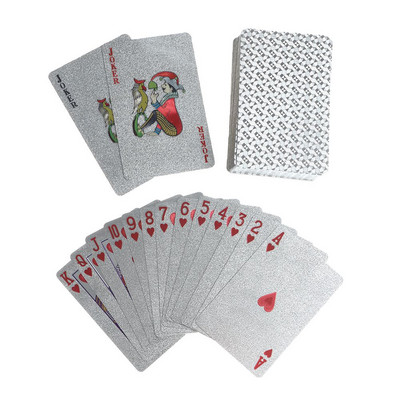 Αδιάβροχο χρυσό 24 καρατίων Πλαστικό παιχνίδι πόκερ Πακέτο πόκερ με φύλλο αλουμινίου μαγικών καρτών Συλλογή δώρων με κάρτες Επιτραπέζιο παιχνίδι τυχερών παιχνιδιών