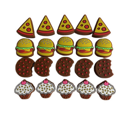 10db ÚJ Food Hamburger pizza süti torta Teniszütő lengéscsillapító a Teniszütő rezgéscsillapítóihoz