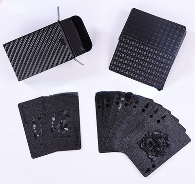 1 pakiga must PVC pokkerikaardid Mängukaardid Kodu Lauamäng Pere kingitus Mängimine veekindel värviline pokker набор для покера