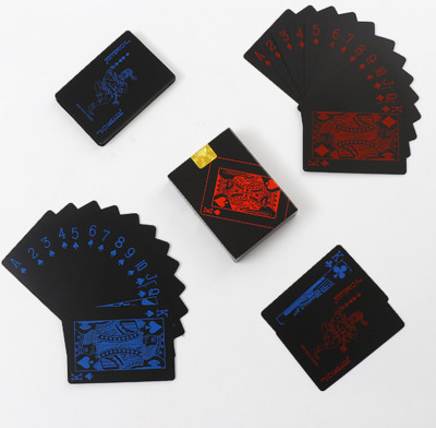 1 pakiga must PVC pokkerikaardid Mängukaardid Kodu Lauamäng Pere kingitus Mängimine veekindel värviline pokker набор для покера