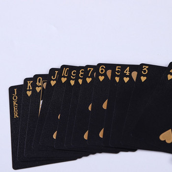 1Pc 100% Plastic Black Poker Αδιάβροχη Έγχρωμη Κάρτα Εκτύπωσης Επιτραπέζιο παιχνίδι Καζίνο Κάρτες παιχνιδιού Ταρώ Πολυτελή αξεσουάρ δώρου