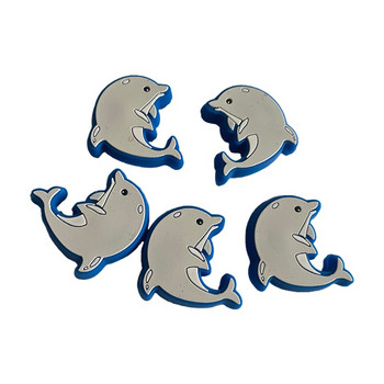 4 τμχ Λιανικής πώλησης Cartoon Whale Tennis Racket Dempener Αποσβεστήρα κραδασμών ρακέτας πυριτίου