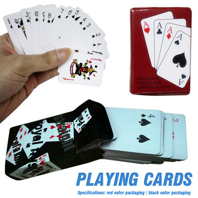 5,3*3,8 cm-es mini póker aranyos hordozható pasziánsz játékkártyák családi összejövetelekhez