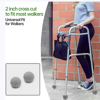 2 БР. Предварително изрязана тенис топка Walker за крака на мебелите и защита на пода, тежкотоварно дълготрайно покритие от филцова подложка