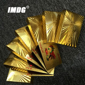 Noua Statuie a Libertății din aur Cărți de joc aurite Poker din plastic PET/PVC rezistent la apă