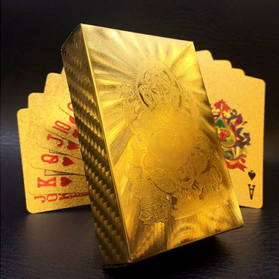 Noua Statuie a Libertății din aur Cărți de joc aurite Poker din plastic PET/PVC rezistent la apă
