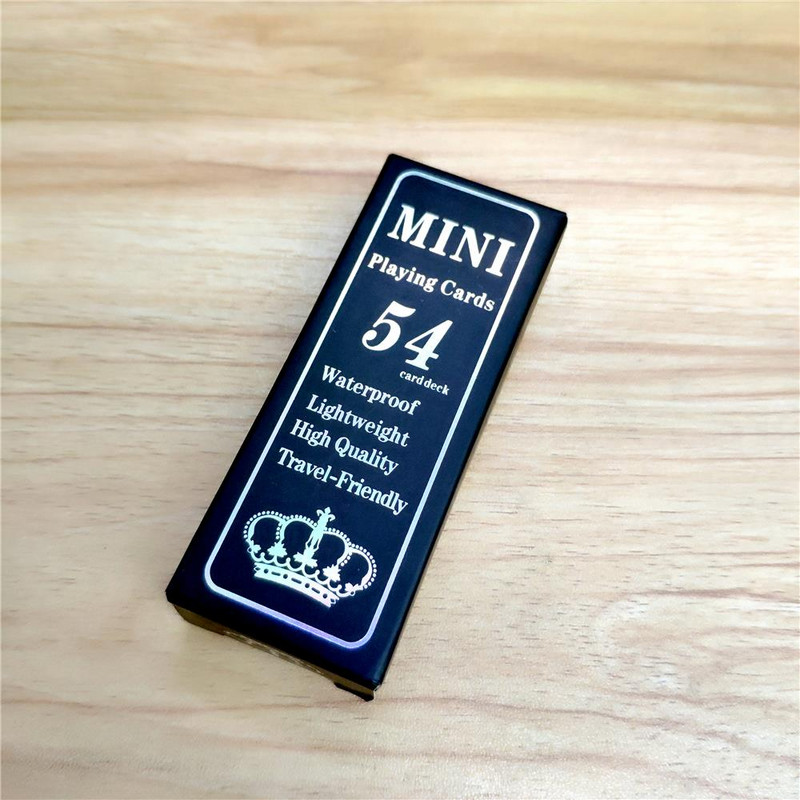 54 kartice/špila Novi uzorak Baccarat plastične vodootporne mini crne karte za igranje Igra Texas Poker karte Karte za društvene igre