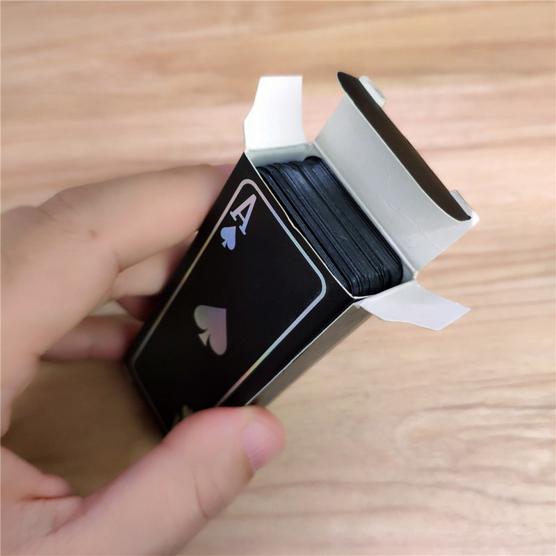 54 kartice/špila Novi uzorak Baccarat plastične vodootporne mini crne karte za igranje Igra Texas Poker karte Karte za društvene igre