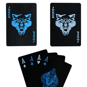 Κάρτες 54 τμχ Αδιάβροχο PVC Pure Black Magic Box με πλαστικό σετ καρτών παιγνιδιού Deck Poker Classic Magic Tricks Tool Επιτραπέζιο παιχνίδι