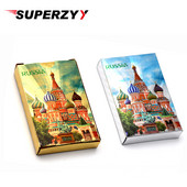 36 kártya/pakli Oroszország pókerkészlet 24K aranyfólia játékkártya műanyag PVC vízálló, tartós szabványos карты игральные