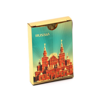 36 kártya/pakli Oroszország pókerkészlet 24K aranyfólia játékkártya műanyag PVC vízálló, tartós szabványos карты игральные