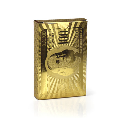 36 kártya/pakli Oroszország pókerkészlet 24K aranyfólia játékkártya műanyag PVC vízálló, tartós szabványos карты игральные