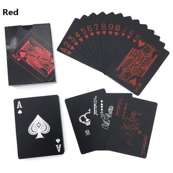 Πλαστικό αδιάβροχο παιχνίδι τράπουλας Μαύρο χρυσό κατάστρωμα μπλε ασημί κοστούμι πόκερ πόκερ PVC Magic επιτραπέζιο παιχνίδι συλλογή δώρων