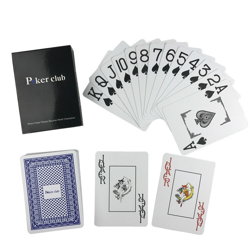 Най-висок клас горещ покер комплект Глазура Водоустойчив Бакара Тексас Холдем Пластмасови PVC карти за игра Червен/Син PVC Покер Клуб Настолни игри