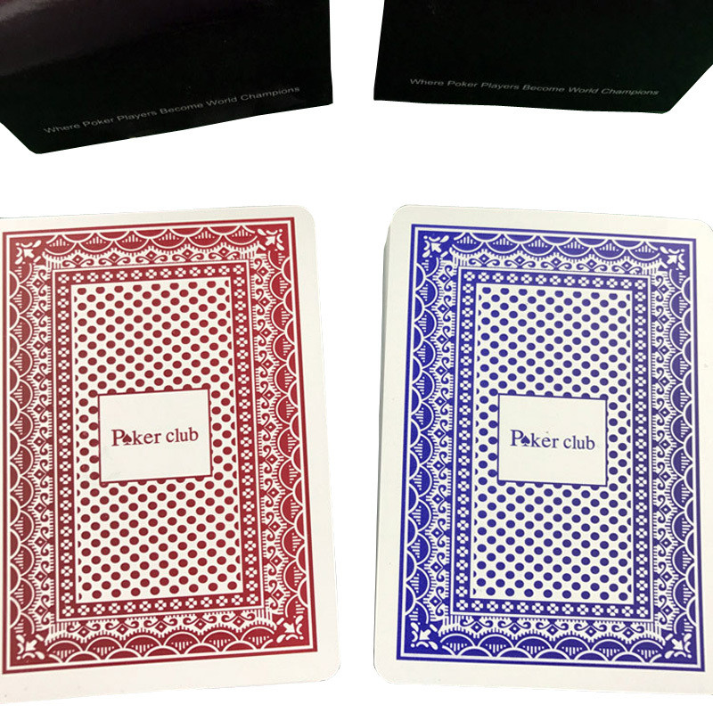 Най-висок клас горещ покер комплект Глазура Водоустойчив Бакара Тексас Холдем Пластмасови PVC карти за игра Червен/Син PVC Покер Клуб Настолни игри
