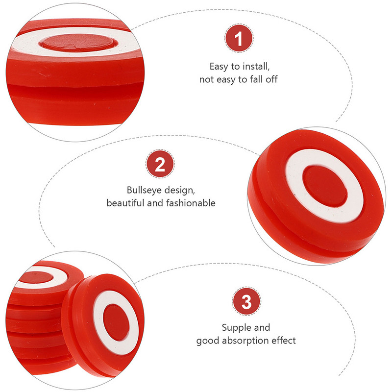 Амортисьор на амортисьор на тенис ракета Амортисьори на вибрации на ракета Силиконови силиконови шокиращи амортисьори Намаляват персонализираната шарка Bullseye